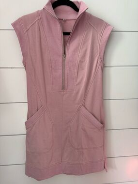 Sleeveless Pink Zip-Front Dress